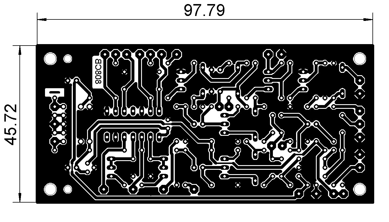 CB808 PCB with dimentions