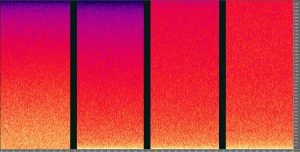 Pink noise comparison spectrogram