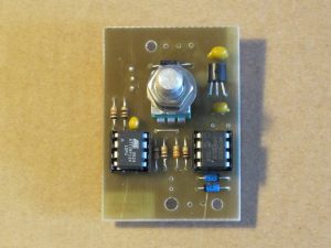 Populated cassette recorder speed mod PCB