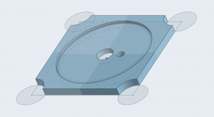 3D design of potentiometer holder